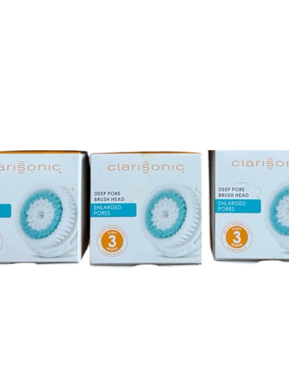Clarisonic Deep Pore Brush Heads NEW Authentic Replacement (3 Pack)